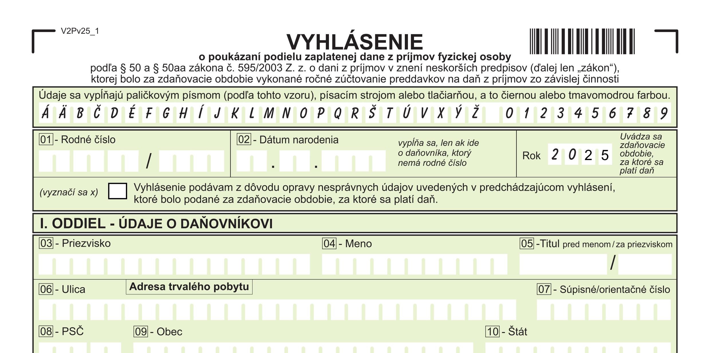 Read more about the article Poukázanie 2% z daní v roku 2026